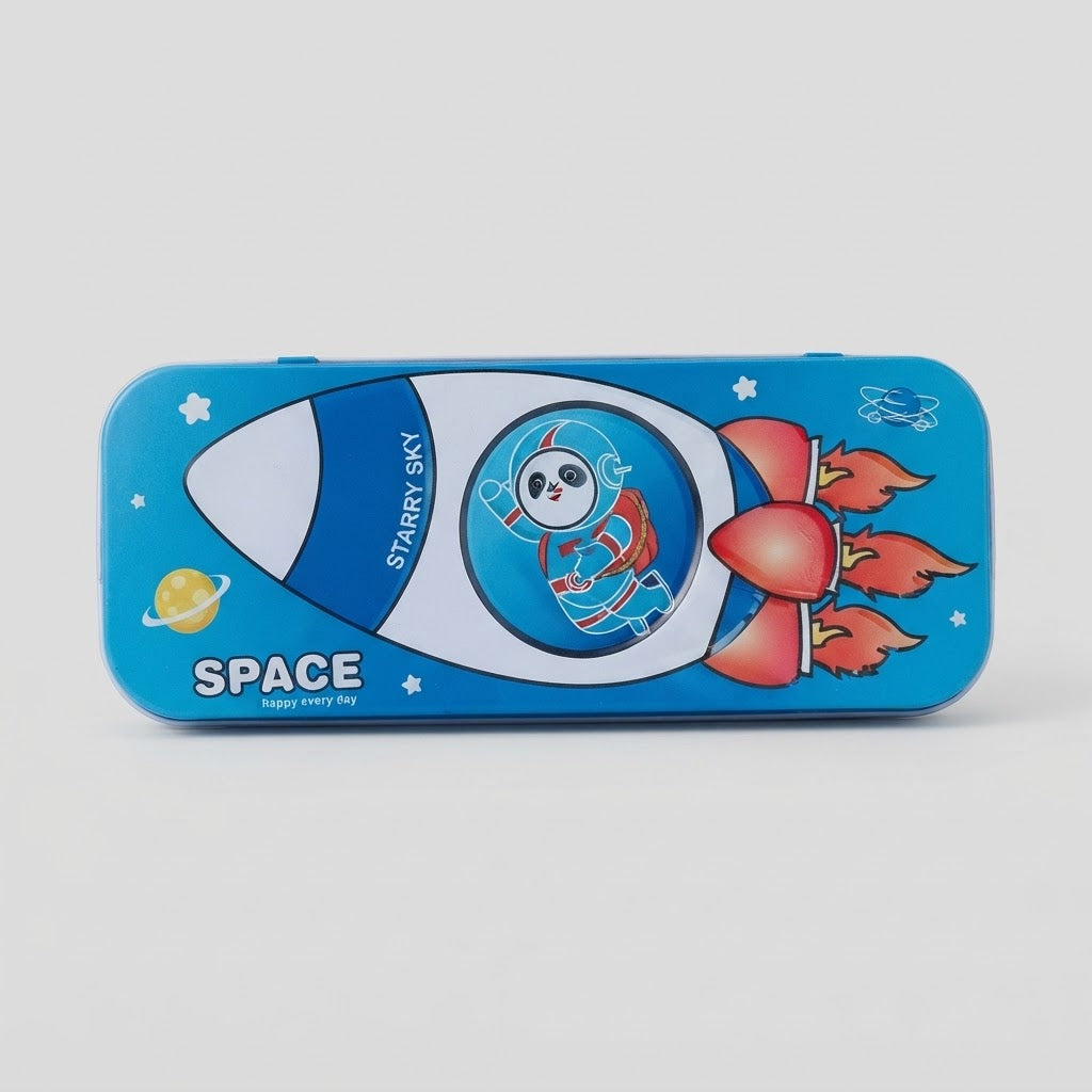 Cartuchera Space Metálica Azul