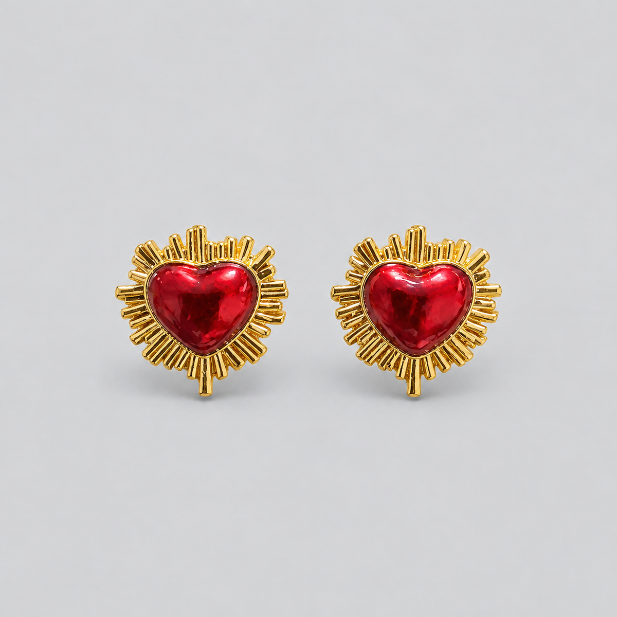 Topos corazón sol de rubí rojo