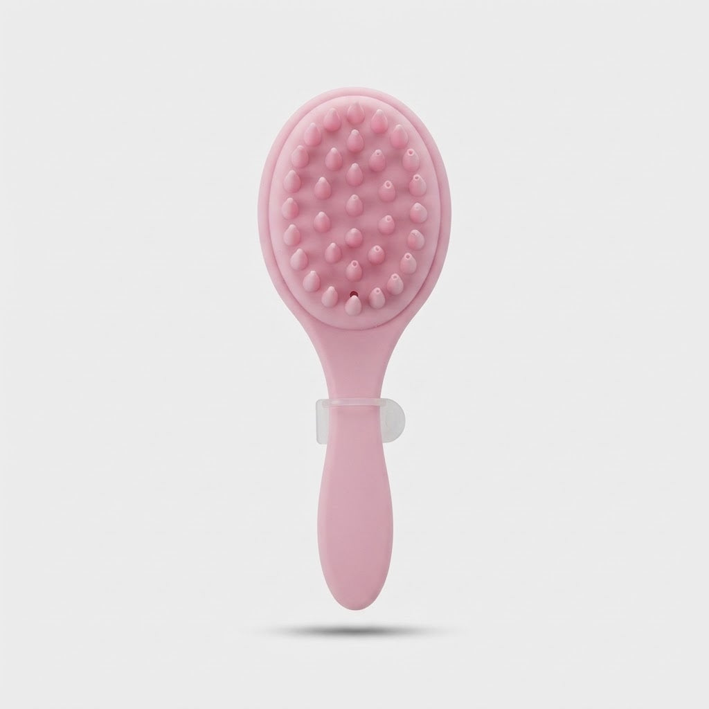 Cepillo Masajeador De Cuero Cabelludo Rosa