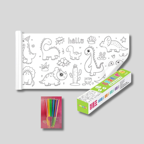 Rollo De Dibujo + Colores