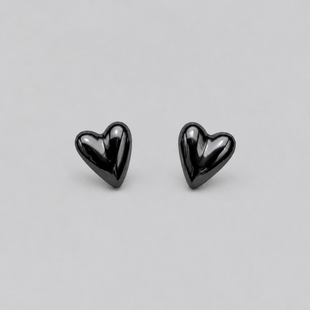 Topos corazón perlado negro