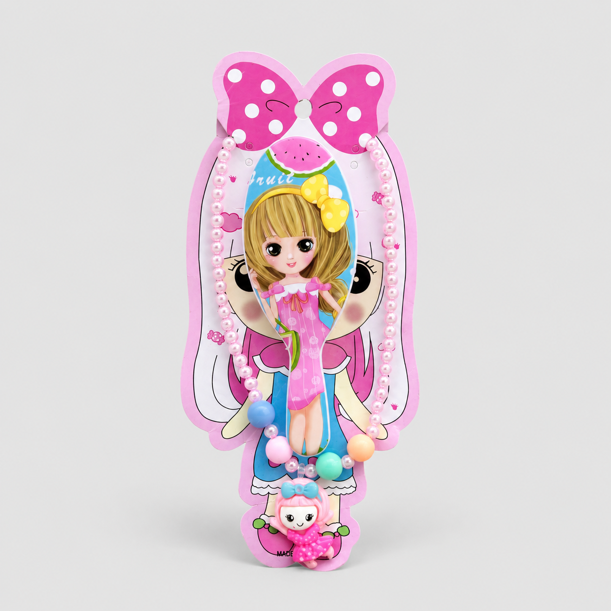 Kit Cepillo + Accesorios Muñeca Rubia