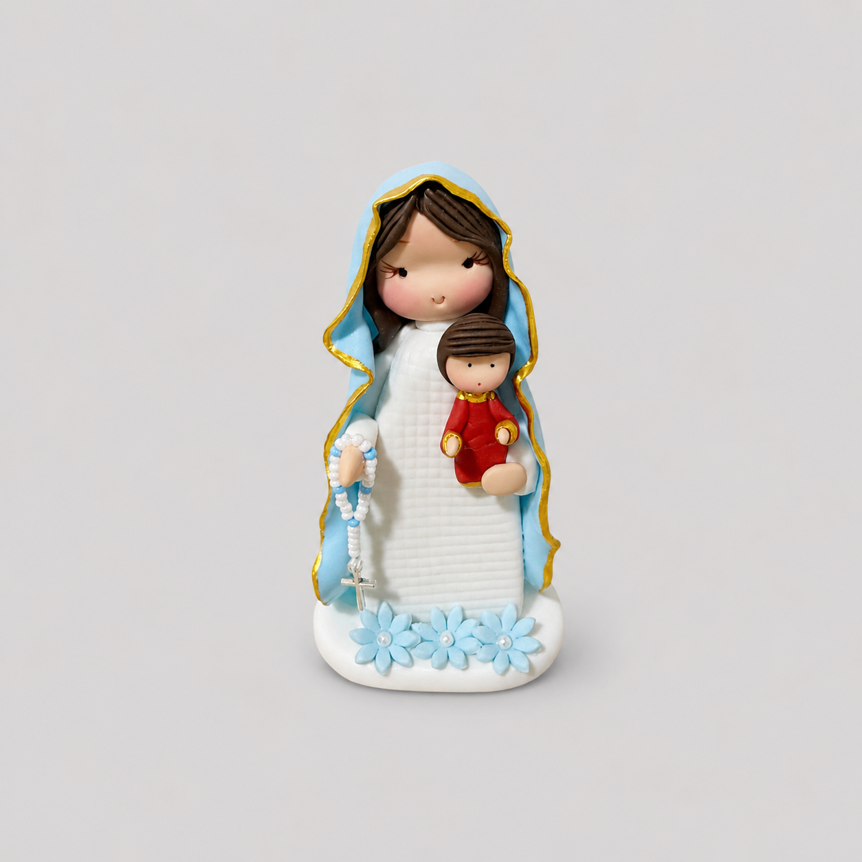 Virgen Santificadora En Cerámica