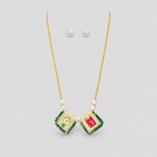 Collar + topos escencia verde