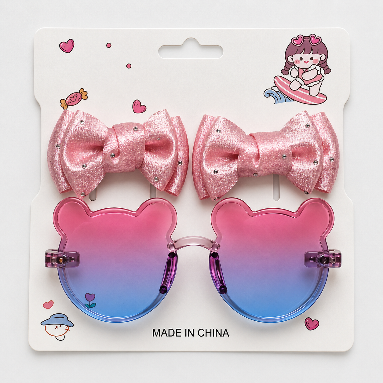 Gafas Oso + Pinzas Morada