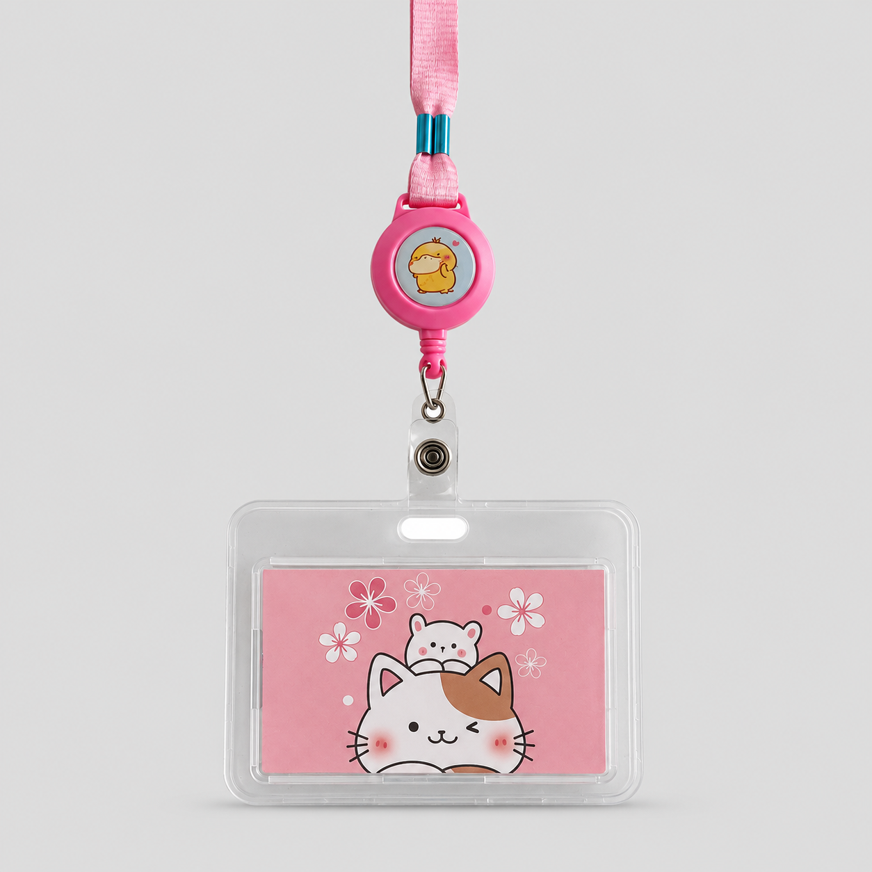 Porta Carnet Tranparente Horizontal Rosa Onitorrinco