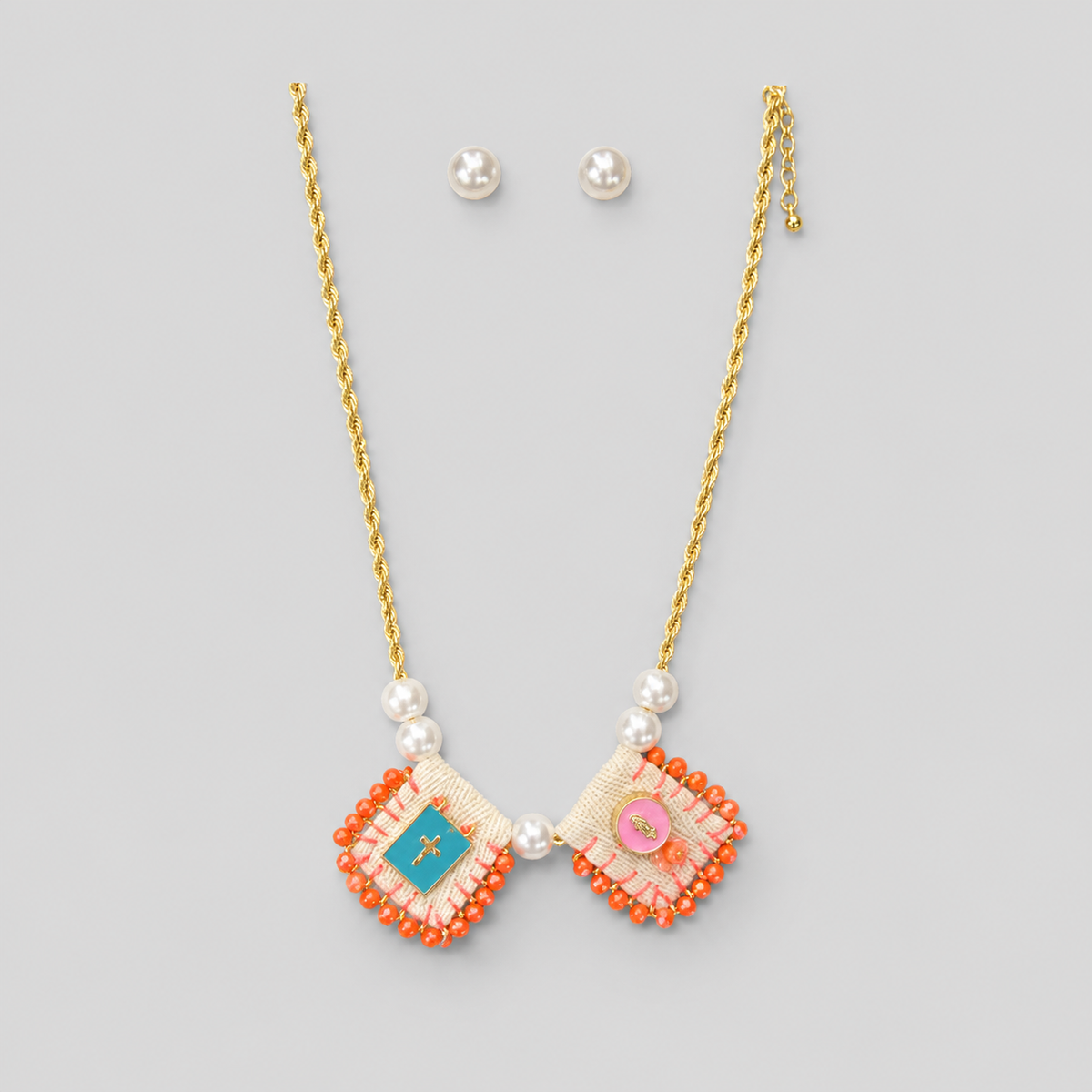 Collar + topos escencia naranja