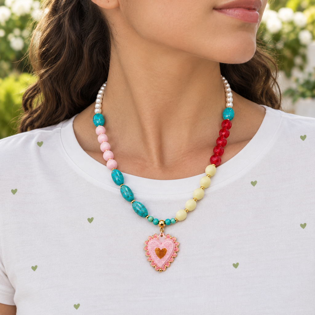 Collar corazón sweet rojo