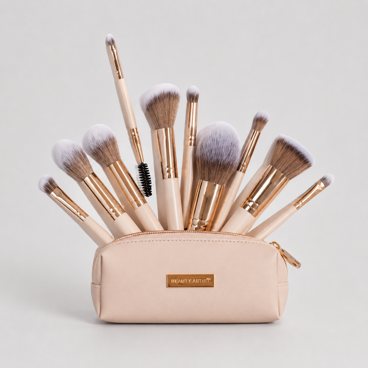 Brochas Montoc + Cosmetiquera x 10