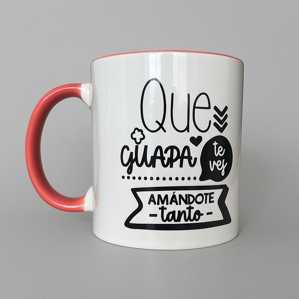 Mug Que Guapa Te Ves Mandarina