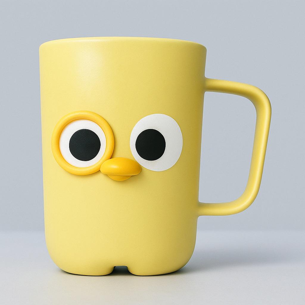 Mug Pato Plástico Amarilo