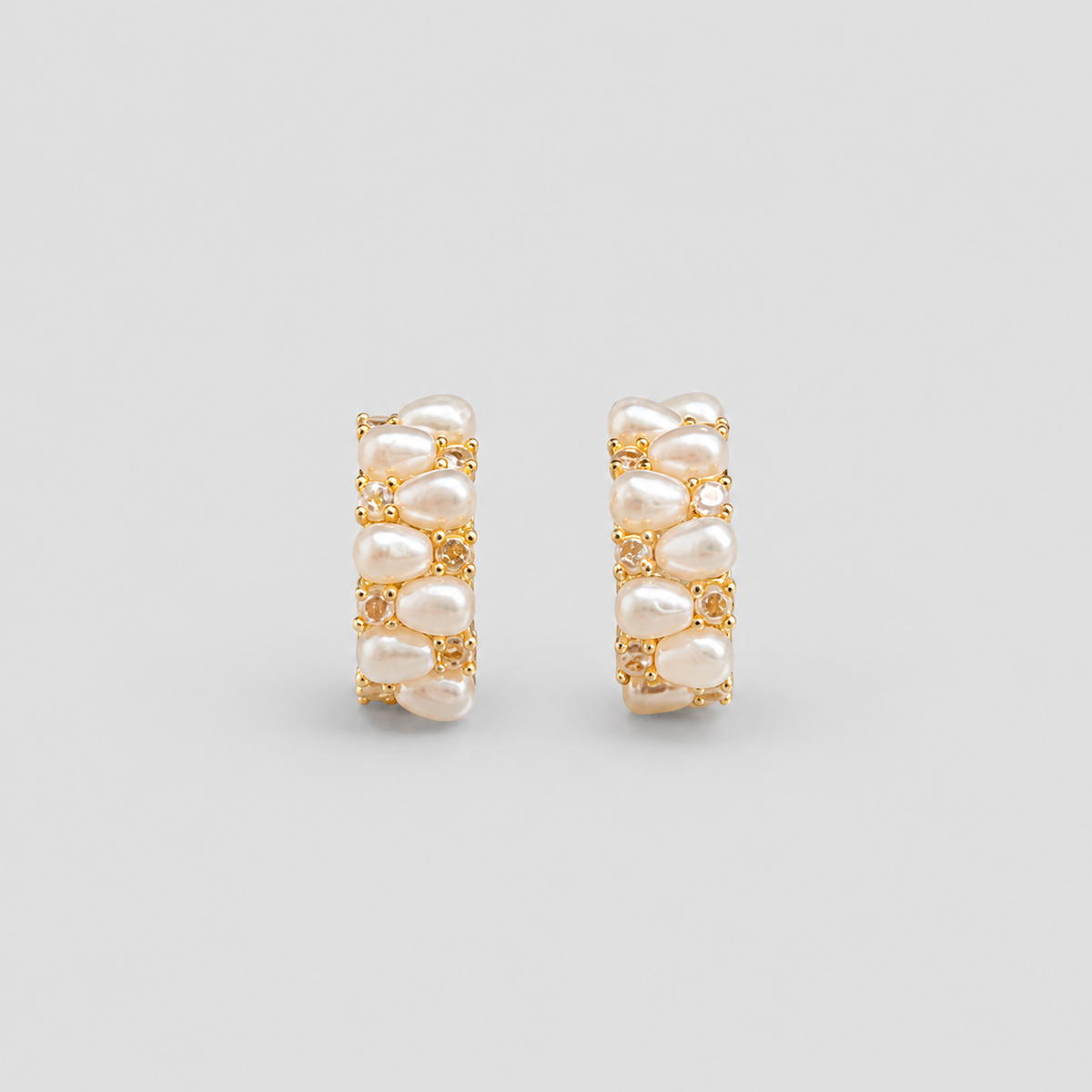 Aretes alma perla gota dorado