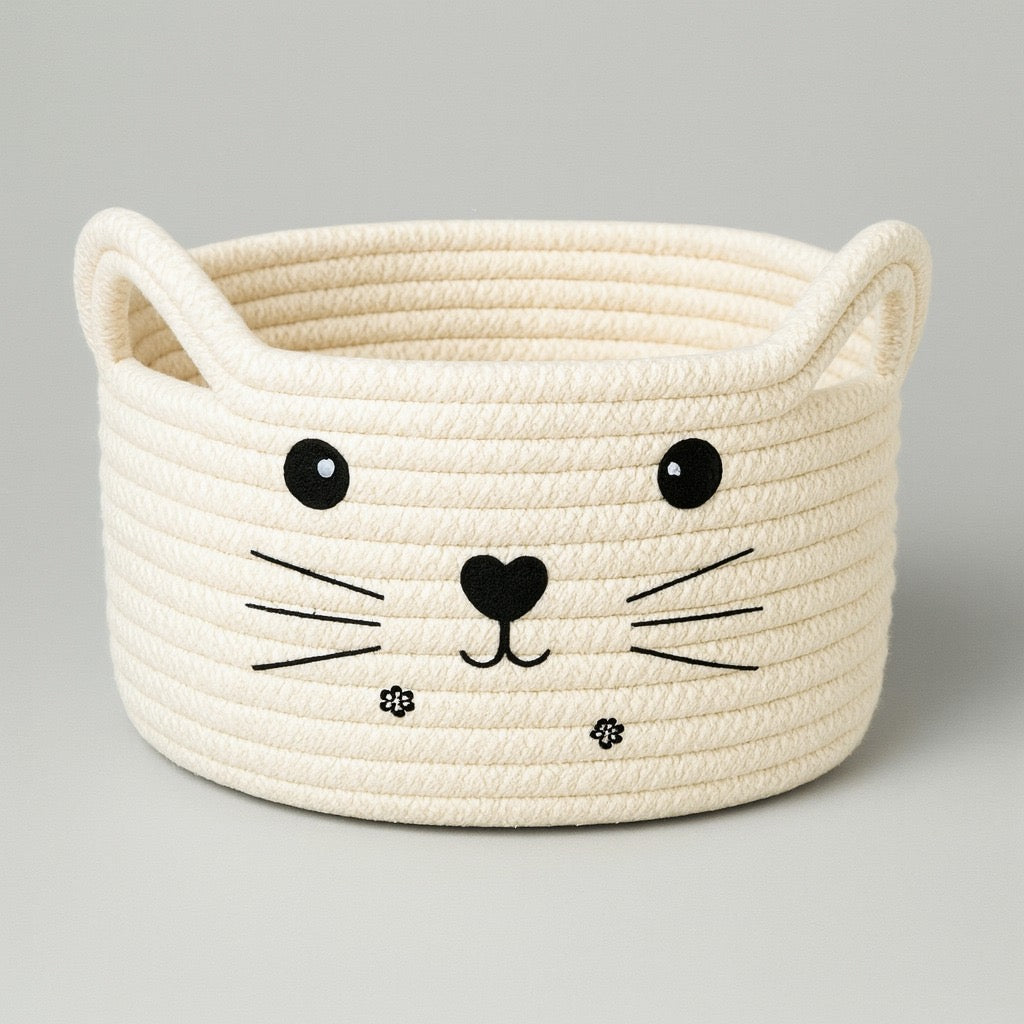 Organizador Canasta Gato Beige
