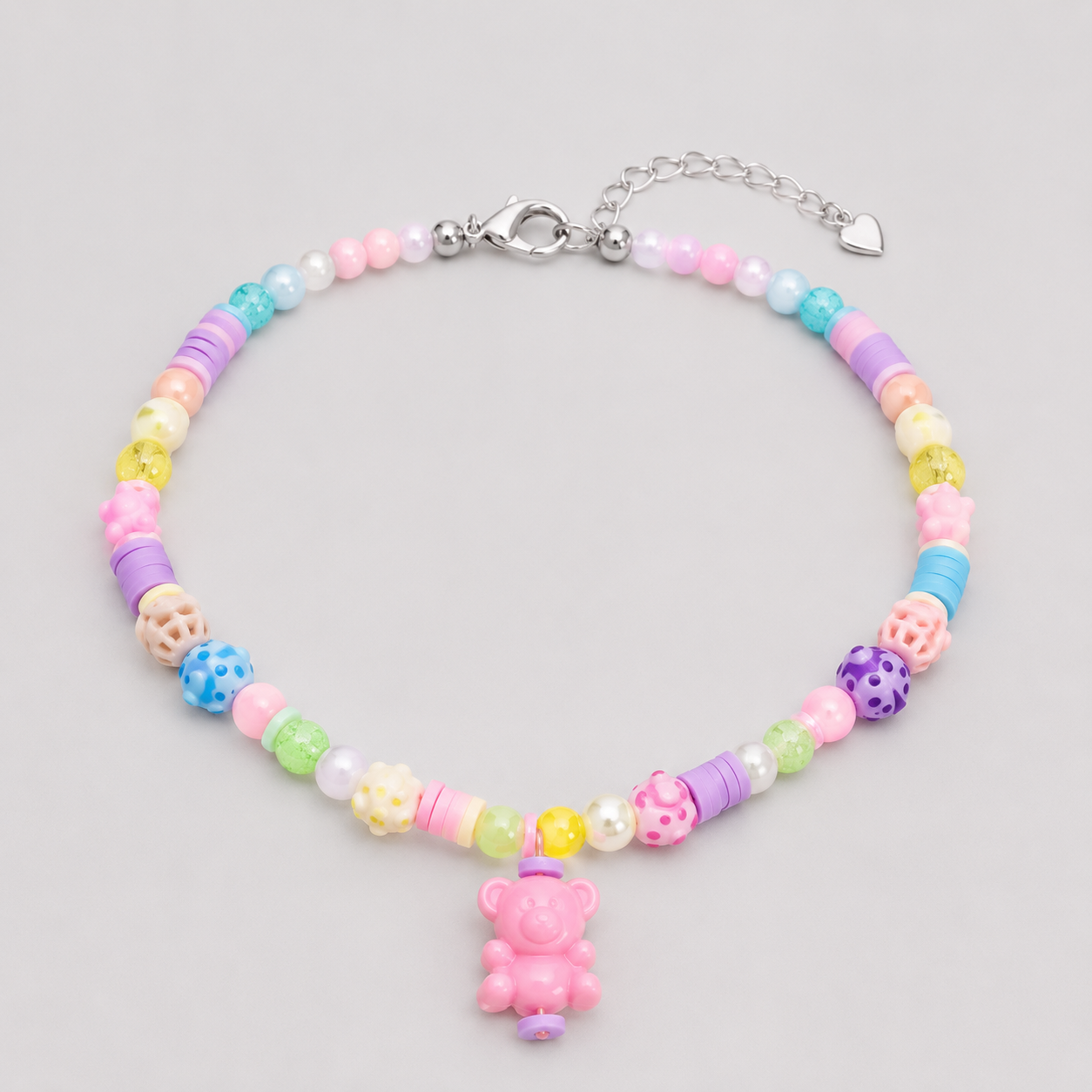 Collar Colores Oso Rosa