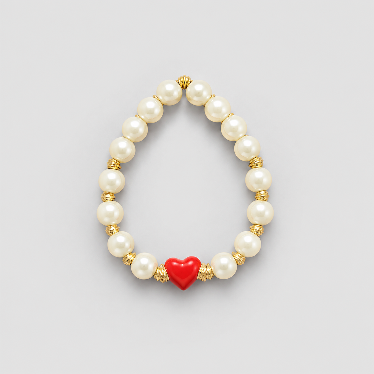 Pulsera corazón latido perla