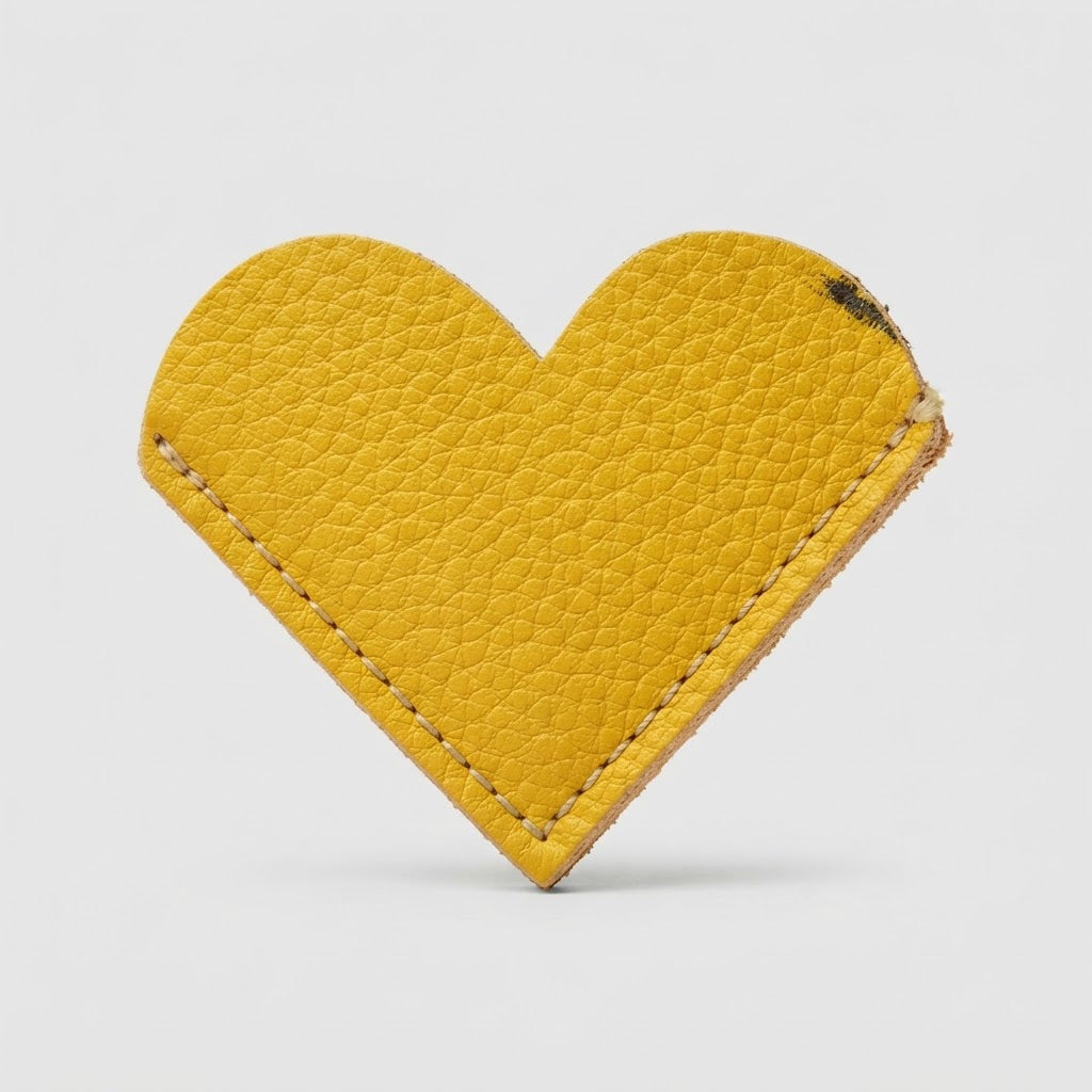 Separador De Hojas en Cuero Amarillo