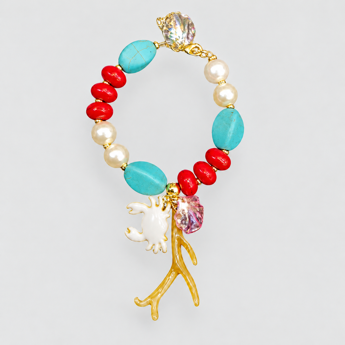 Pulsera cangrejo blanco