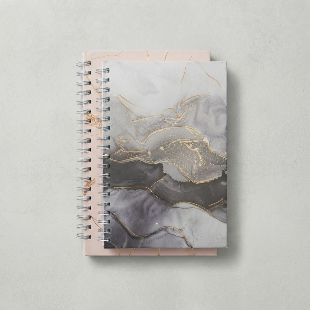 Cuaderno Marmolizado Negro