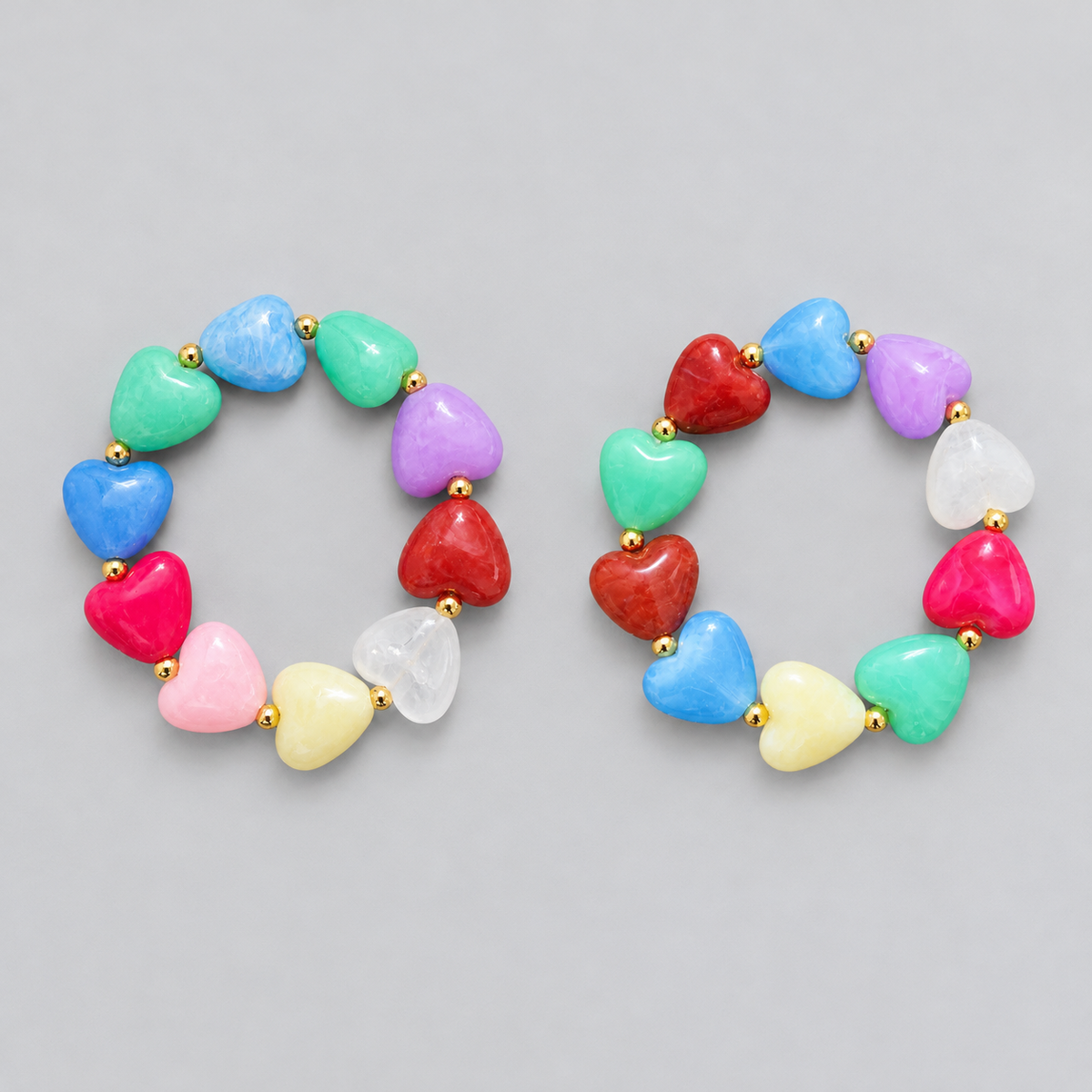 Pulsera corazones dulce amor x2