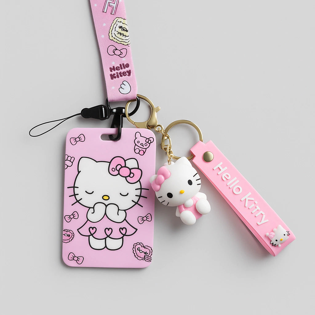 Porta Carnet Hello Kitty Rosado