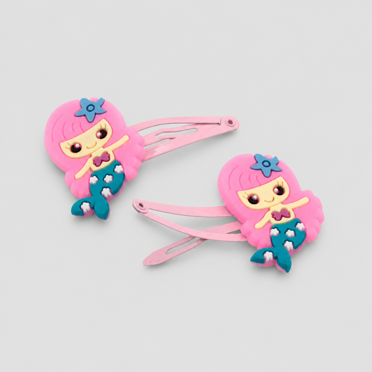 Pinzas Sirena x2 Rosadas