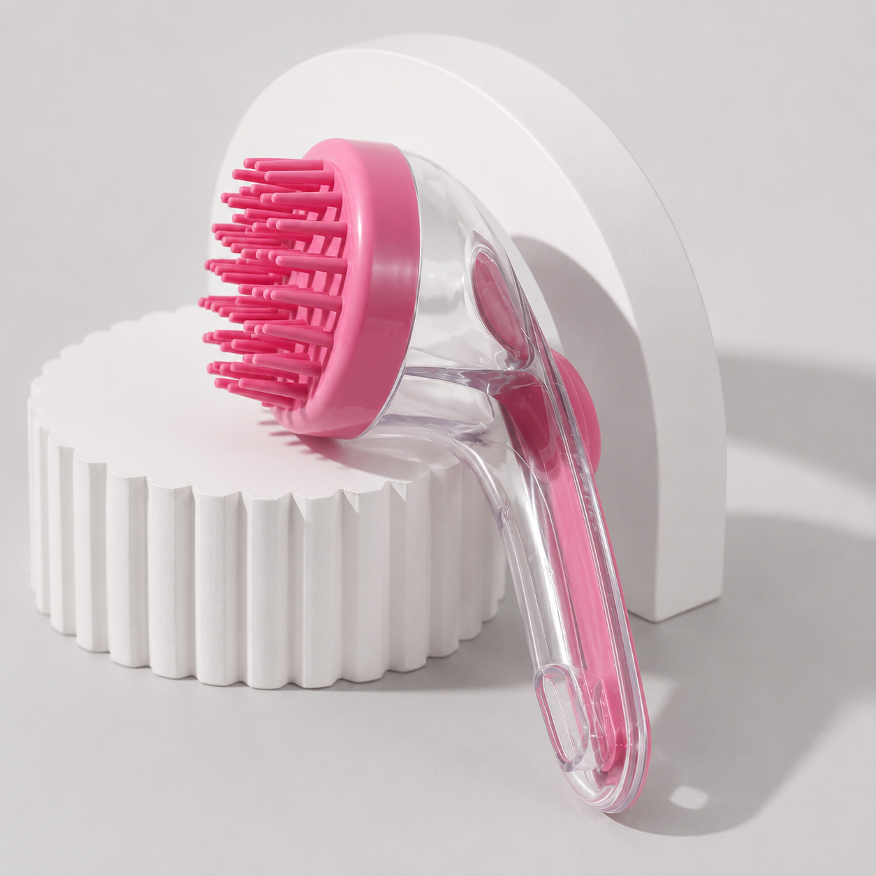 Cepillo Masajeador Con Aplicador Fucsia