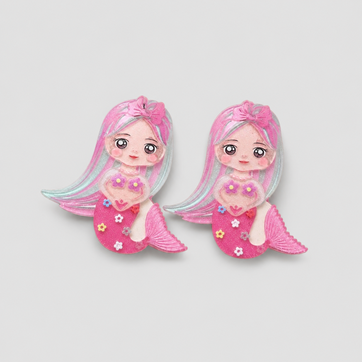 Pinzas Sirenas Brillantes x2