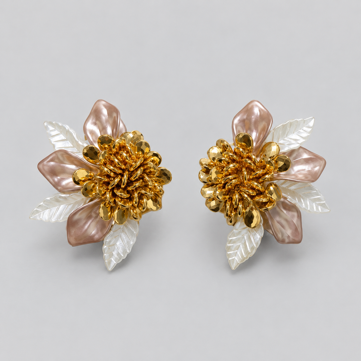 Aretes primavera nude rosa