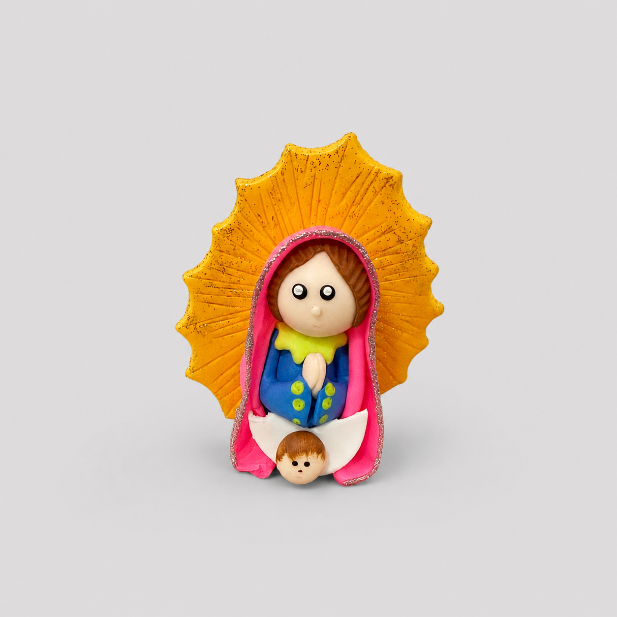 Virgen De Guadalupe Pequeña En Cerámica