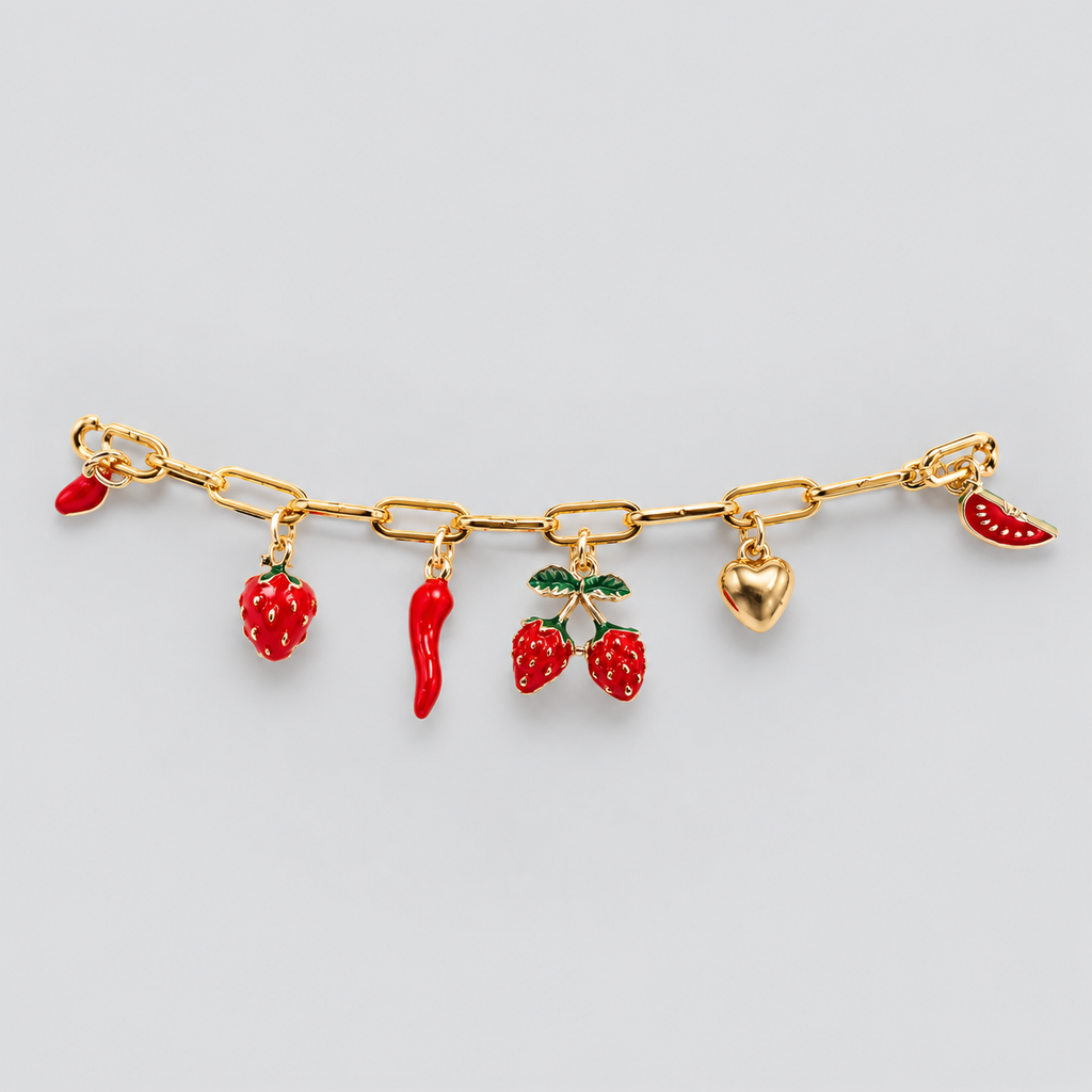 Pulsera cherry rojo