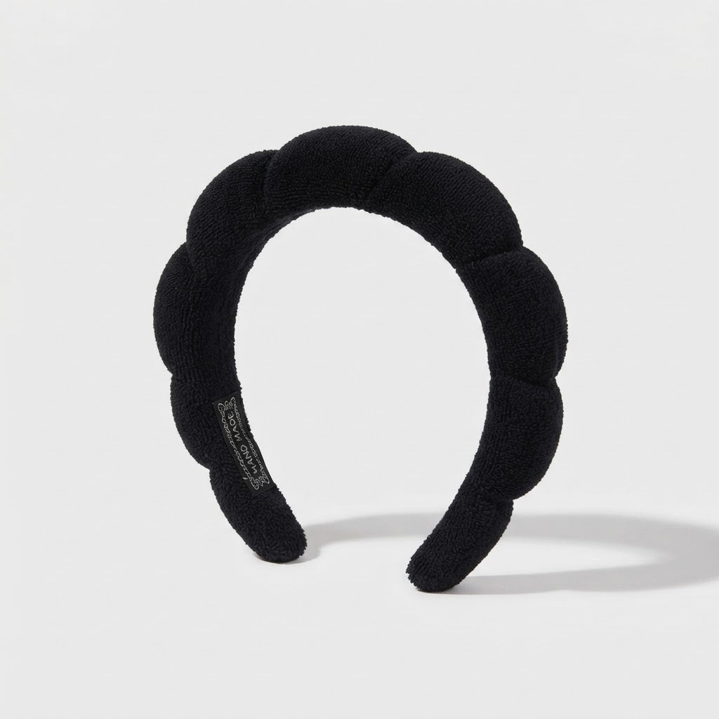 Diadema Abullonada Negra