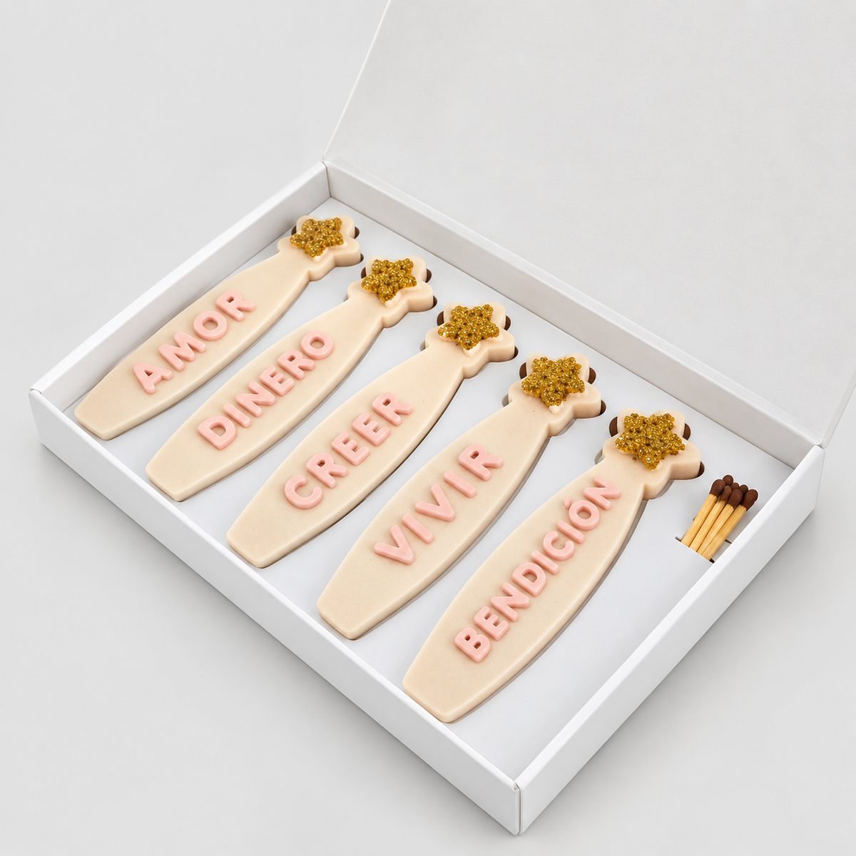 Velas Estrella Frases x5