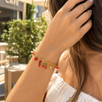 Pulsera cherry rojo