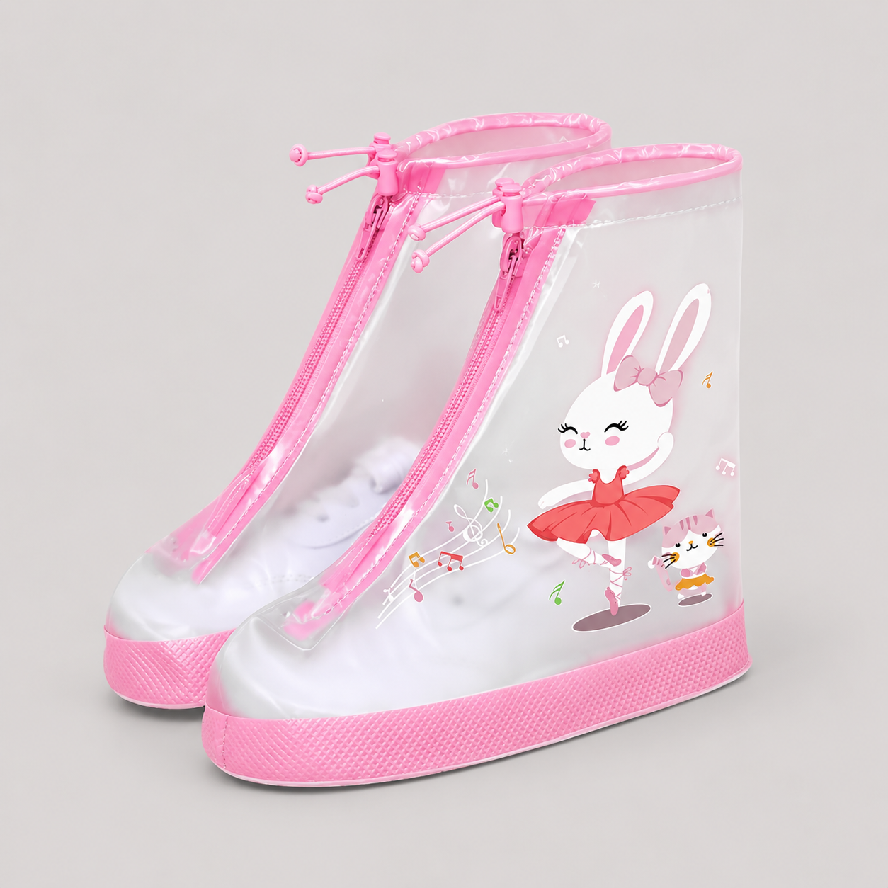 Cubre Zapatos Para La Lluvia Rosado Conejo M