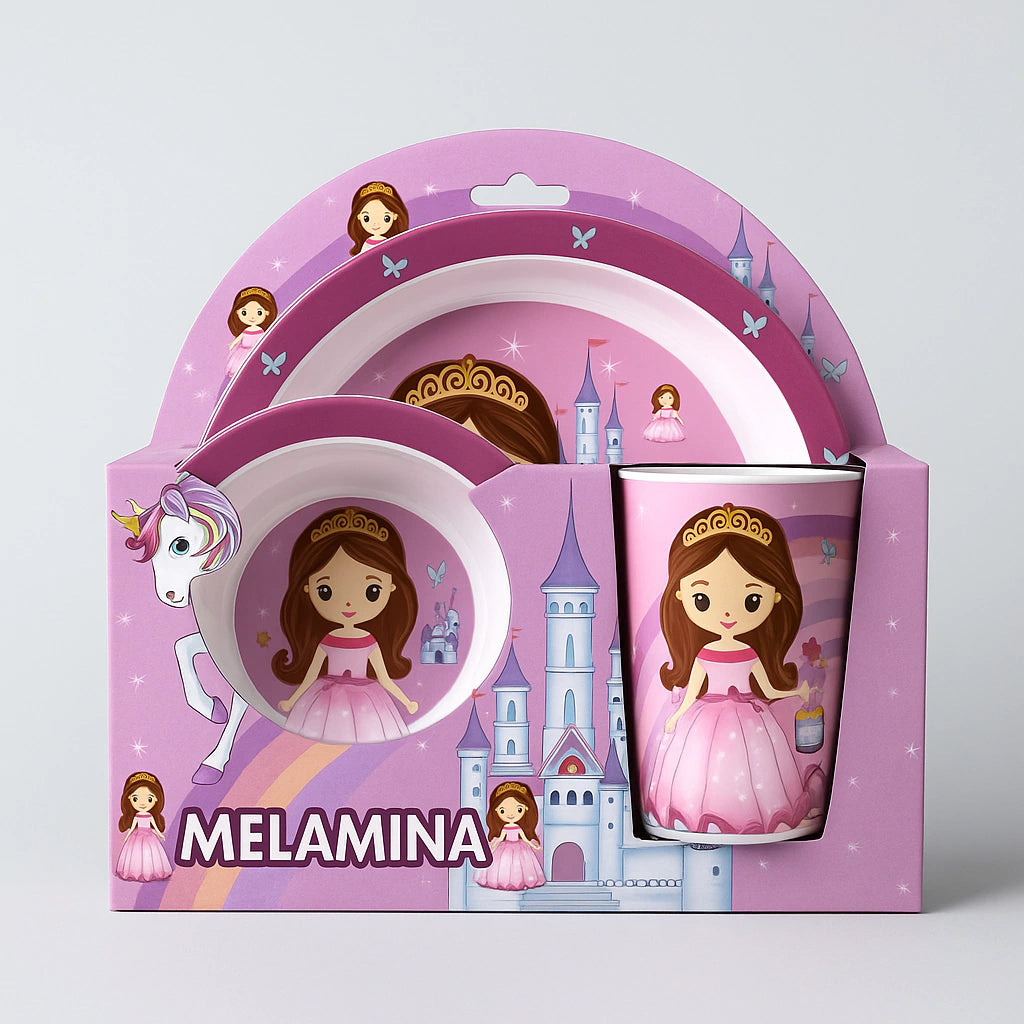 Kit De Alimentación Melamina Princesa